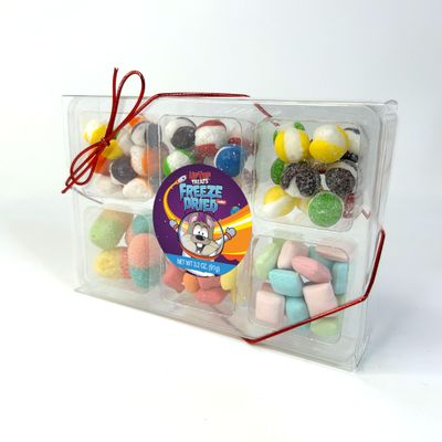 UpTop Treats Freeze Dried Candy Variety Pack, Space Themed Mini Tackle Box, 6 Type Candy Box with Sour Crunchy Candy, Snacks for Kids &amp; Adults, Made in the USA, Reusable Containers, 3.2 oz