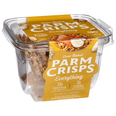 ParmCrisps - Everything Cheese Parm Crisps, Made Simply with 100% REAL Cheese | Healthy Keto Snacks, Low Carb, High Protein, Gluten Free, Oven Baked, Keto-Friendly | 3oz (Pack of 4)