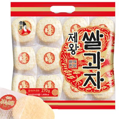 DEAD SKIN Korean Rice Cracker Sweet Flavor Rice Snack Korean Rice Crispy Chips Individually PackagedTotal 270g