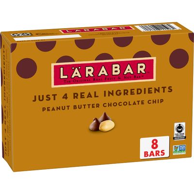 Larabar Peanut Butter Chocolate Chip, Gluten Free Fruit &amp; Nut Bar, 8 Ct