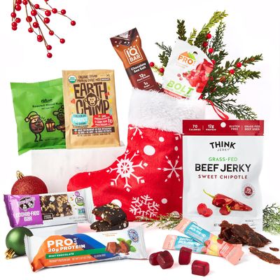 Fitness Prefilled Christmas Stocking: Healthy Christmas Stuffer with High-Protein Options of Snacks and Treats - Ideal for Gym &amp; Workout Food Gifts for Men &amp; Women, Athletes, Fitness &amp; Gym Enthusiasts