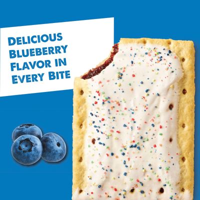 Pop-Tarts Toaster Pastries, Breakfast Foods, Kids Snacks, Frosted Blueberry, 13.5oz Box (8 Pop-Tarts)