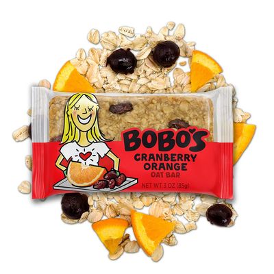 Bobo's Oat Bars, Cranberry Orange, 3 oz Bar (12 Pack), Gluten Free Whole Grain Snack and Breakfast Bar