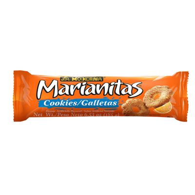 LA MODERNA, Marianitas Naranja, Orange Cookies, Galletas, Snacks Deliciosos y Dulces, 6.53 oz, Pack de 20