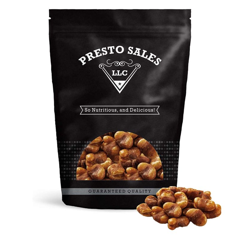 Presto Sales FavaBroad Beans, Ready to Eat Spicy Roasted Salted 16 oz. | Low Sugar, Low Fat, Must-Have | Super Snack for Your Bean Bag, Lunchbox, On-The-Go | Resealable 1 lb. Bag