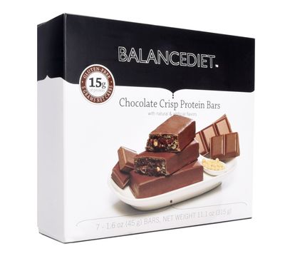 BalanceDiet | Protein Bar | 15g of Protein | Low Carb | 7 Bar Box (Chocolate Crisp)