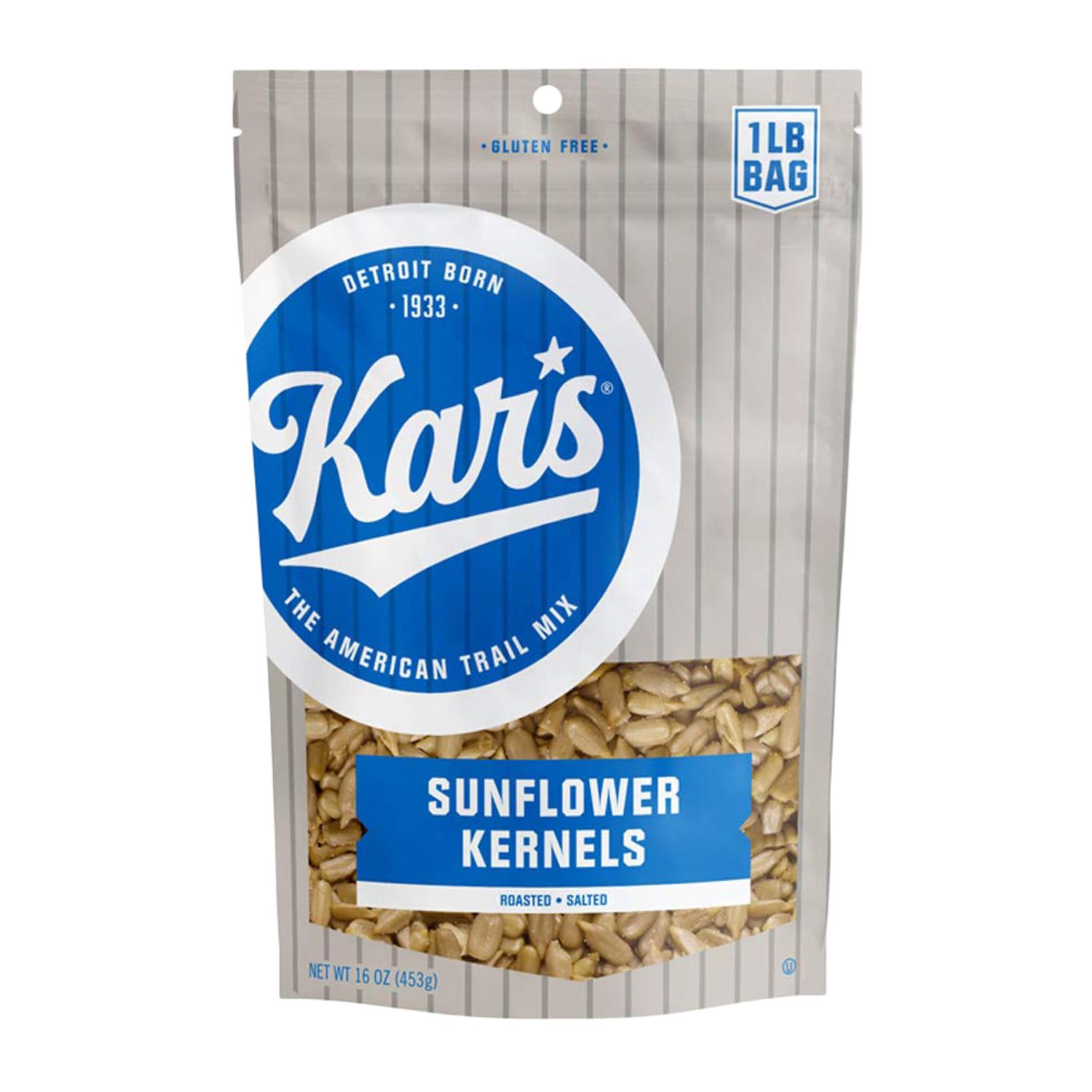 Kar&#39;s Nuts Sunflower Kernels Snacks - Roasted and Lightly Salted - 16 Ounce Resealable Pouch (Pack of 6)