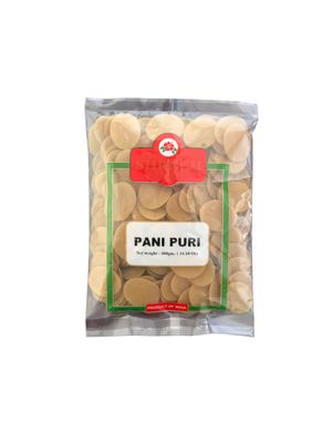 Pani Puri 400g 14.10 Oz | Ready to Fry | Flat Pani Puri Coins | Gol Gappa Coins| Indian Savory Snacks| Crispy Pani Puri Shells| Indian Street Food| Value Pack