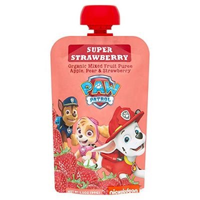 Paw Patrol Super Strawberry Organic Mixed Fruit Squeeze Pouch, 3.5 Ounce (Pack of 10)