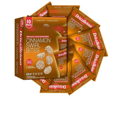 Drizzilicious Cinnamon Swirl Rice Crisp, 10 Packs, Non GMO, 0.74 Ounces (Pack Of 6)