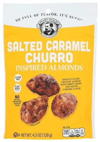 Pear&#39;s Snacks Salted Caramel Churro Inspired Almonds, 4.5 OZ