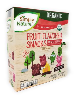 Organic Fruit Flavored Snacks Mixed Berry | USDA Organic, Non-GMO | No Artificial Flavors or Synthetic Colors | 100 Percent Vitamin C per Pouch | 12 Pouches | 9.6oz272g (Pack of 1)