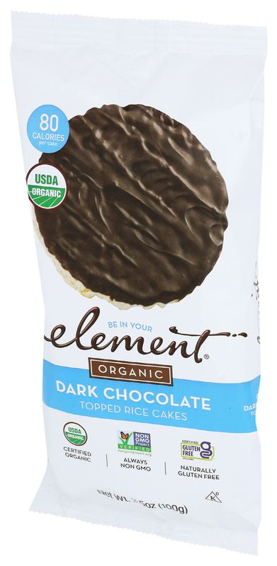 Element Snacks Organic Rice Cake Dark Chocolate, 3.5 oz