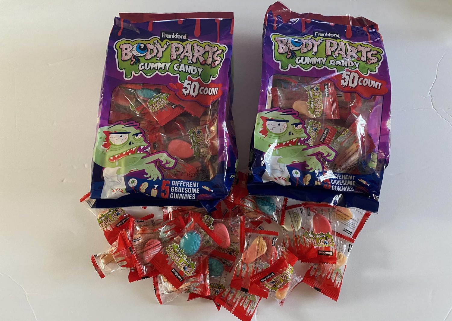 Assorted Gummy Body Parts Candy and Snacks Bundle, Variety Pack, Multiple Flavors