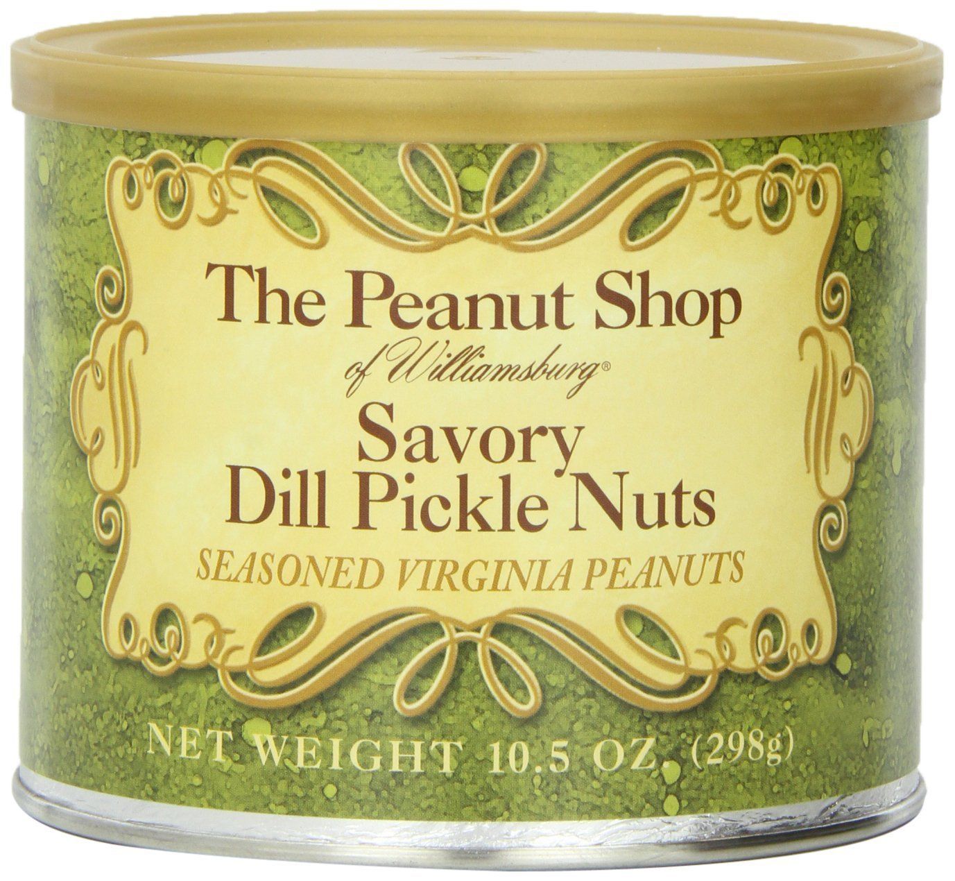 The Peanut Shop of Williamsburg &#39;s Savory Dill Pickle Nuts - Dill Pickle Seasoned Peanuts (10.5 Ounce) Enjoy Tangy Peanuts With the Taste of Your Favorite Snack