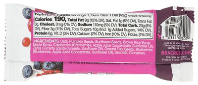 88 Acres, Triple Berry Blend Seed Bar, 1.6 Ounce