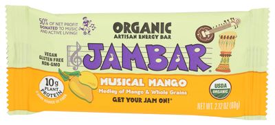 Jambar Organic Musical Mango Energy Bar, 2.12 OZ