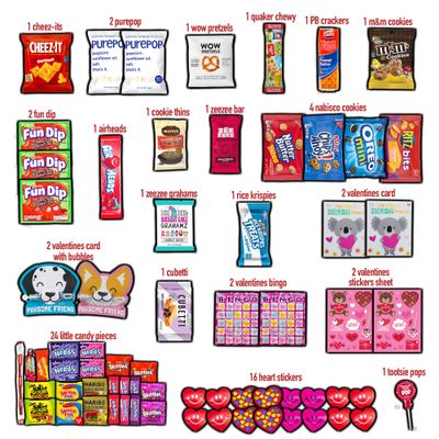 Valentine's Day Care Package (70ct) Snack Box Gift Bundle Assortment Chocolates Candy Treats Basket - For Boyfriend Girlfriend Boys Girls Kids Adults Students