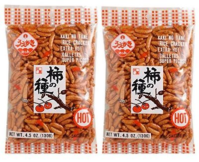 Japanese Traditional Rice Crackers : Nori Maki Arare Kaki No Tane 2packs (Kaki No Tane Hot)