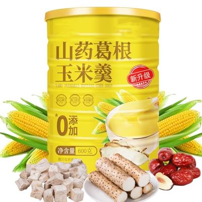 Corn Soup Powder Chinese Can,600g Yam and Pueraria Corn Powder,Chinese Yam Red Dates Corn Soup,Yam Pueraria Corn Soup Powder,Chinese Yam Pueraria Corn Soup Powder,Chinese food,Sweet corn (1pcs)