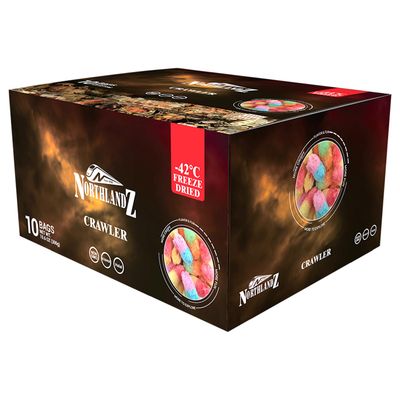 NORTHLANDZ Freeze Dried CRAWLER CANDY | Sweet & Sour Gummy Candy with a Crunch | 1ozeach 10-Pack | Intense Fruit Flavors | Unique Freeze-Dried Snack Treat NORTHLANDZ Freeze Dried CRAWLER CANDY | Sweet & Sour Gummy Candy with a Crunch | 1ozeach 10-Pack | Intense Fruit Flavors | Unique Freeze-Dried Snack Treat