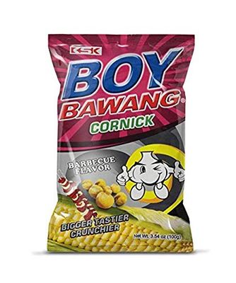 Boy Bawang Cornick, Barbeque - Crispy Tasty &amp; Gluten-Free Corn Nuts (6 Pack, Total of 21.24oz)