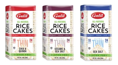 Galil Ultra-Thin Rice Cake Variety Pack of 3 - Sea Salt, Chia &amp; Quinoa, &amp; Sesame &amp; Sea Salt | All-Natural, Non-GMO, Low Fat Snacks, Gluten-Free Rice Cakes 3.5oz.