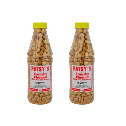 Patsy&#39;s Crunchy Channa (Chick Peas or Garbanzo) Salted - 12oz (Pack of 2) - Trinidad &amp; Tobago Snacks