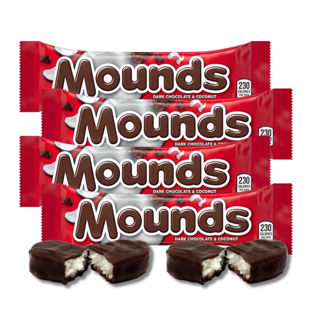 Classic Full Size Candy &amp; Candy Bar Gift Packs By Lyza&#39;s Sweets &amp; Treats (Pack of 4, Mounds)