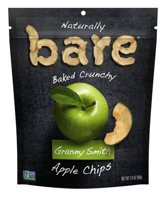 Bare Natural Apple Chips, Granny Smith, Gluten Free  Baked, Multi Serve Bag - 3.4 Oz (6 Count)