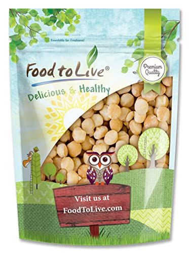 Dry Roasted Macadamia Nuts with Himalayan Salt, 1.5 Pounds - Oven Roasted Whole Nuts, Lightly Salted, No Oil Added, Vegan Snack, Keto, Kosher, Bulk. High in Protein. Great for Baking