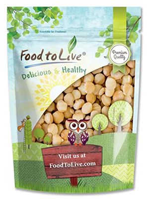 Dry Roasted Macadamia Nuts with Himalayan Salt, 1.5 Pounds - Oven Roasted Whole Nuts, Lightly Salted, No Oil Added, Vegan Snack, Keto, Kosher, Bulk. High in Protein. Great for Baking