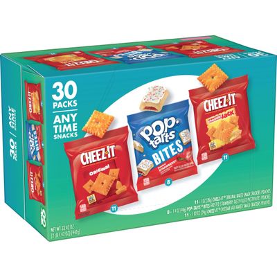 Kellogg&#39;s Snacks, Lunch Snacks, Kids Snacks, Grab n&#39; Go, Variety Pack, 33.42oz Box (30 Packs)