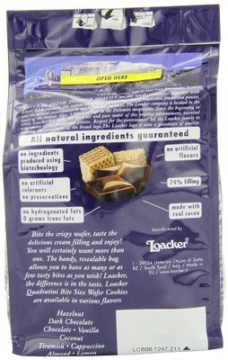 Loacker Small Quadratini, Chocolate, 4.4-Ounce (Pack of 6)