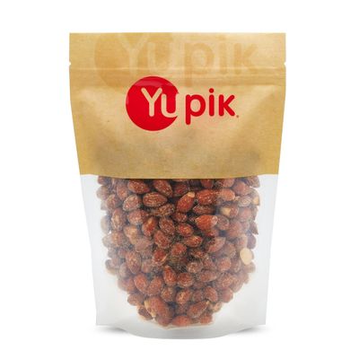Yupik Lemon Pepper Almonds, 1 lb, Vegan, Non-GMO, Kosher, Roasted Almonds, Crunchy Whole Nuts, Seasoned with Lemon Juice, Lemon Peel &amp; Black Pepper, Zesty Flavors, Source of Fiber, Savory Snacks