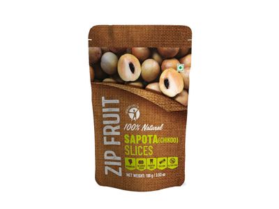 ZIP FRUIT 100% Natural, Gluten-free Sapota (Chikoo) Slices 100G