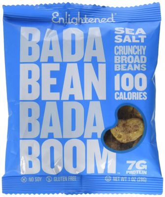 Enlightened Bada Bean Bada Boom Crunchy Broad Beans Snacks, Sea Salt, 1 Ounce