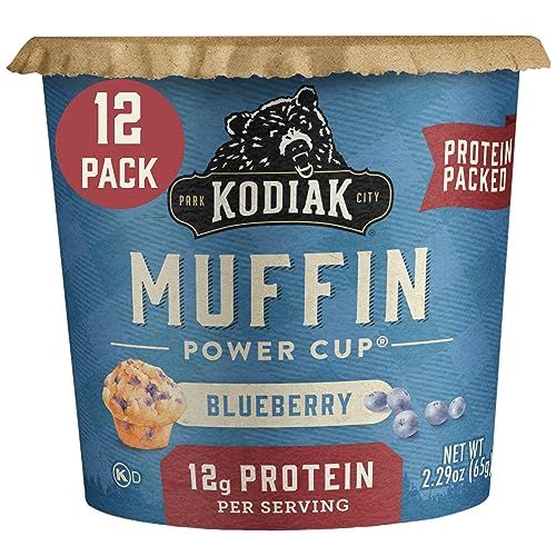 Kodiak Cakes Minute Muffins, Mountain Blueberry, 2.29 Ounce (Pack of 12) (Packaging May Vary)