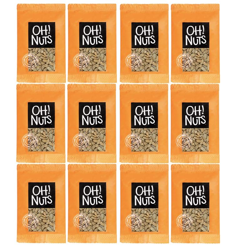Sunflower Seeds Roasted Salted Individual Nut Snacks for On-the-Go | 12 Convenient Nut Snacks for School | Bulk Nuts Variety | Individual Packs (1.5 oz Each) by Oh Nuts