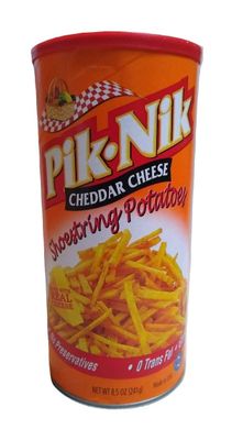 Pik Nik Cheddar Cheese Shoestring Potatoes, 8.5 oz 3 Pack