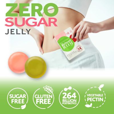Korean Food Reboot Probiotic Jelly (27g6pack) | Postbiotics Gummies | K-jelly, Korean jelly | No sugar, No fat, Gluten free | Vegetable Pectin | Lychee & Shine Muscat Flavor