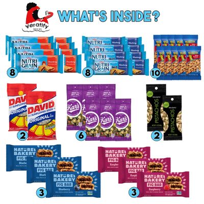 Snacks Gift Variety Basket for Adults (101 Count) Snacks Gift Variety Package Gift Arrangement Perfect for Men, Women, Adults, Military, Office, School, Work, Employee Appreciation - Gift Basket
