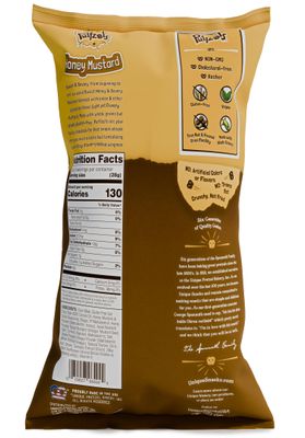 Unique Snacks Puffzels, Sweet Honey and Savory Mustard Flavor with a Fun Pretzel Crunch, Gluten-Free Snacks, 4.8 Oz. Snack Bag, Pack of 6, Honey Mustard