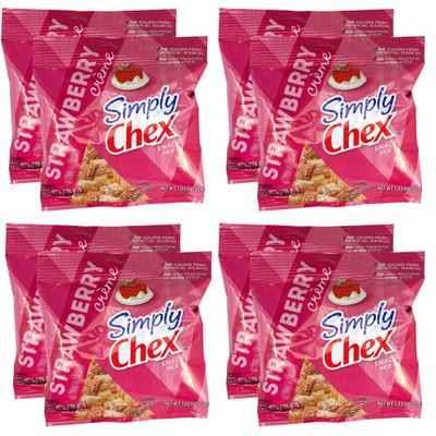 ChexMix Strawberry Yogurt 1.03oz Bags (8 Pack), Snack Mix, Snack Packs, The Hampton Candy Company