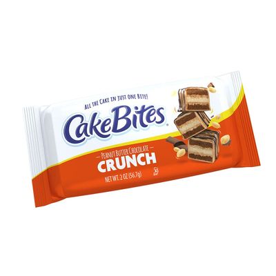 The Original Cakebites by Cookies United, Grab-and-Go Bite-Sized Snack, Peanut Butter Crunch, 12 Pack of 3 Cookies