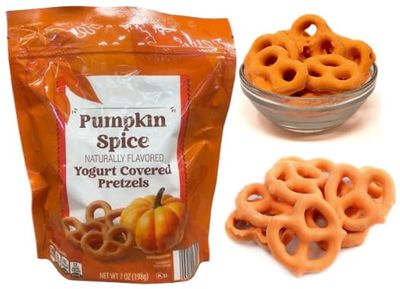 Yogurt Covered Pretzels, Pumpkin Spice Flavored, 2 Bags, 7 oz Each Gourmet, Party, Holiday