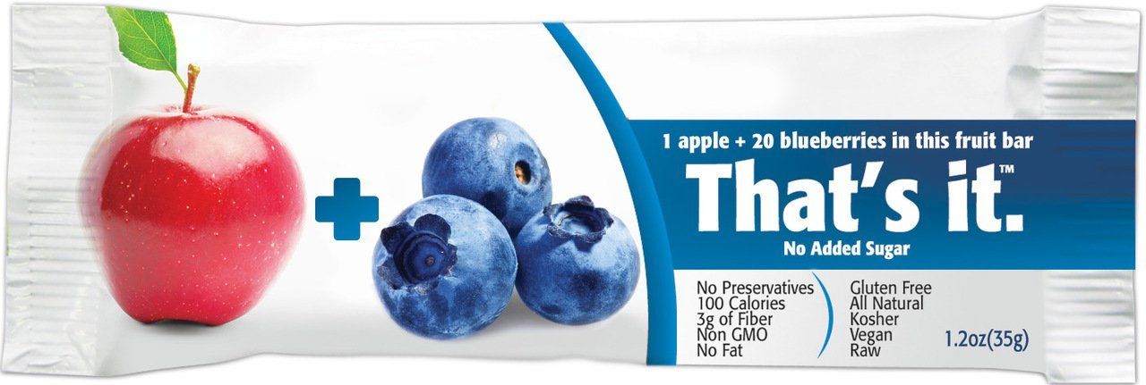 That&#39;s It Fruit Bars, Apple and Blueberry, Pack of 24 (2 Cases)