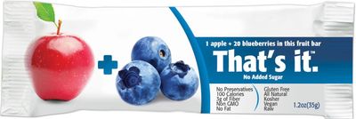That&#39;s It Fruit Bars, Apple and Blueberry, Pack of 24 (2 Cases)