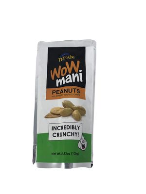 Wow Mani with Garlic Peanuts with Crispy Garlic Chips Pack of Two 3.53 Oc a Pack