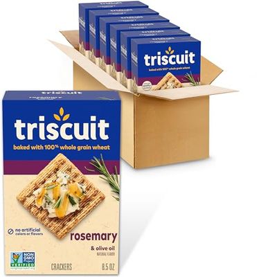 Triscuit Rosemary &amp; Olive Oil Whole Grain Wheat Crackers, 6 - 8.5 oz Boxes